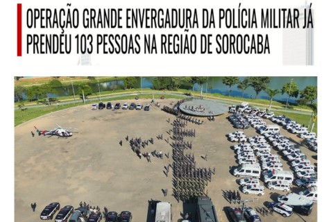 Operação Grande Envergadura já registra 103 prisões e apreensão de 205 kg de drogas em 78 cidades da região de Sorocaba.
